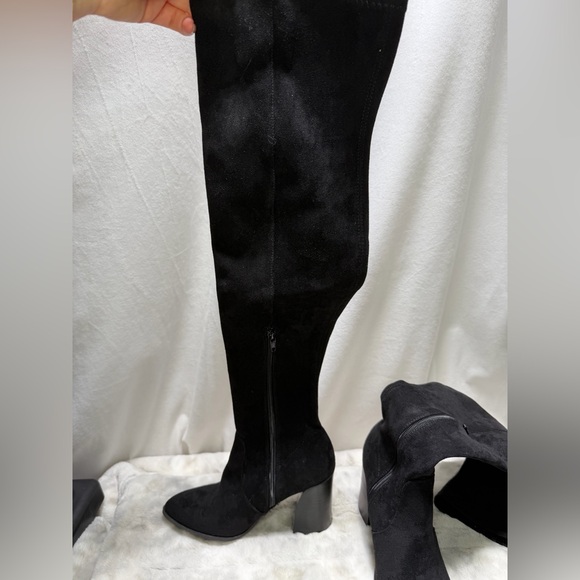 New Dolce Vita Black Suede Over the Knee Boots Size 6 - Picture 3 of 8